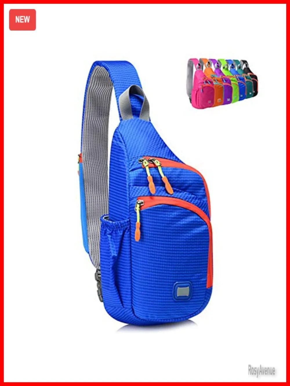 Water Resistant Nylon Sling Backpack Crossbody Daypack with Pockets